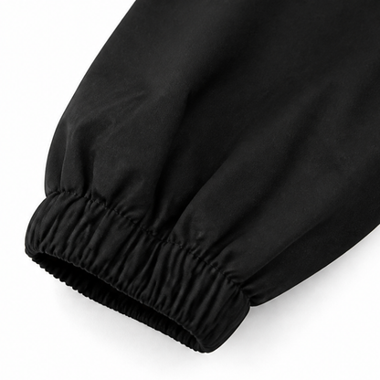 Lange jas dames met capuchon - detailfoto