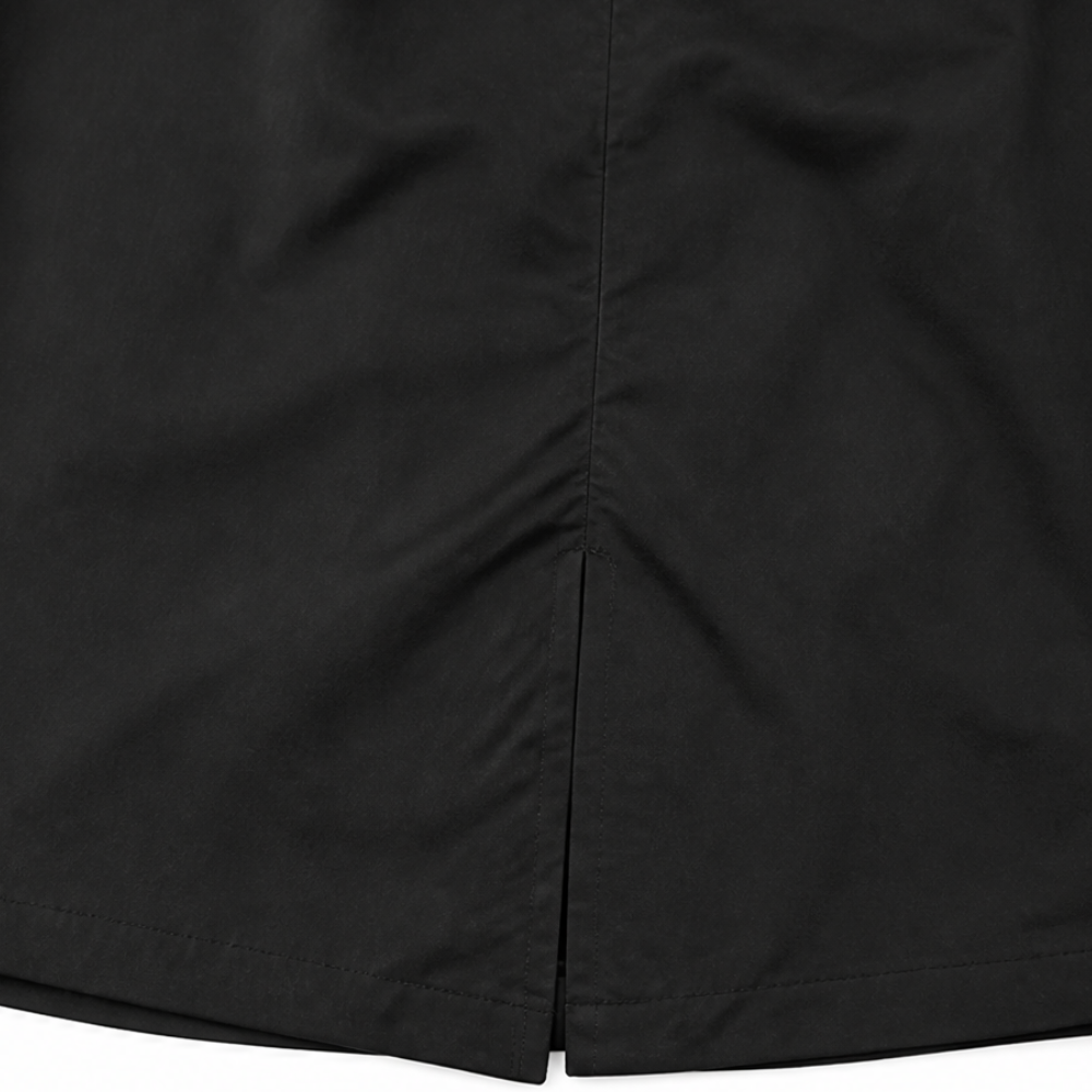 Lange jas dames met capuchon - detailfoto