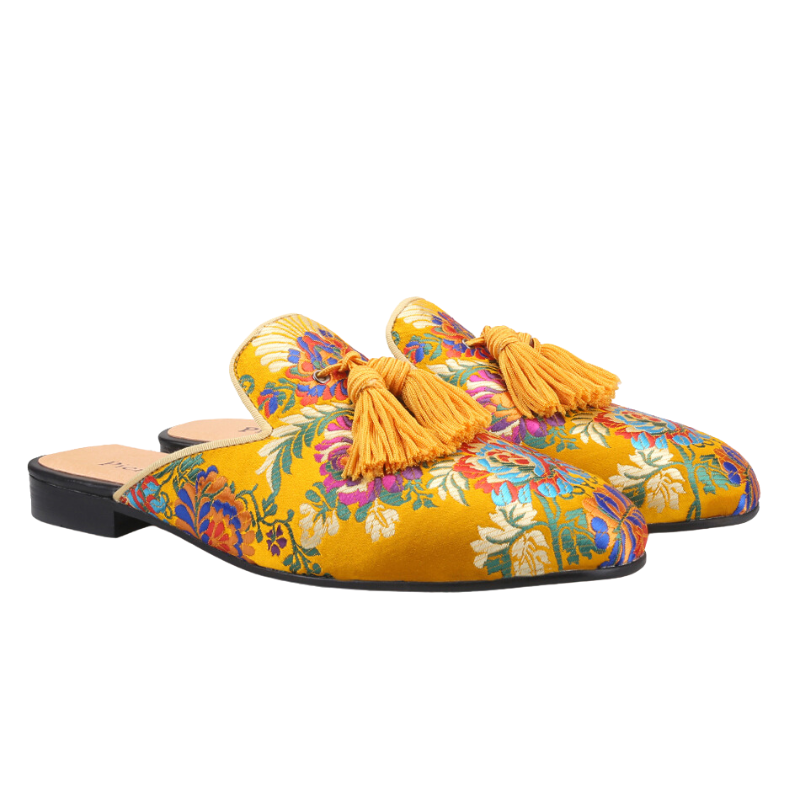 Dames Muilen Bloemenborduursels Comfortabel Instapontwerp Voor Casual en Feestelijk Gebruik