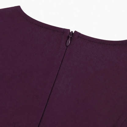 Midi-jurk dames met vierkante hals - detailfoto