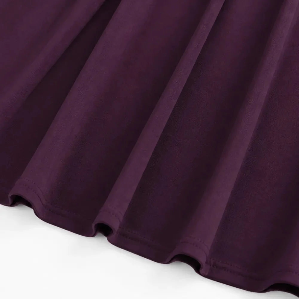 Midi-jurk dames met vierkante hals - detailfoto