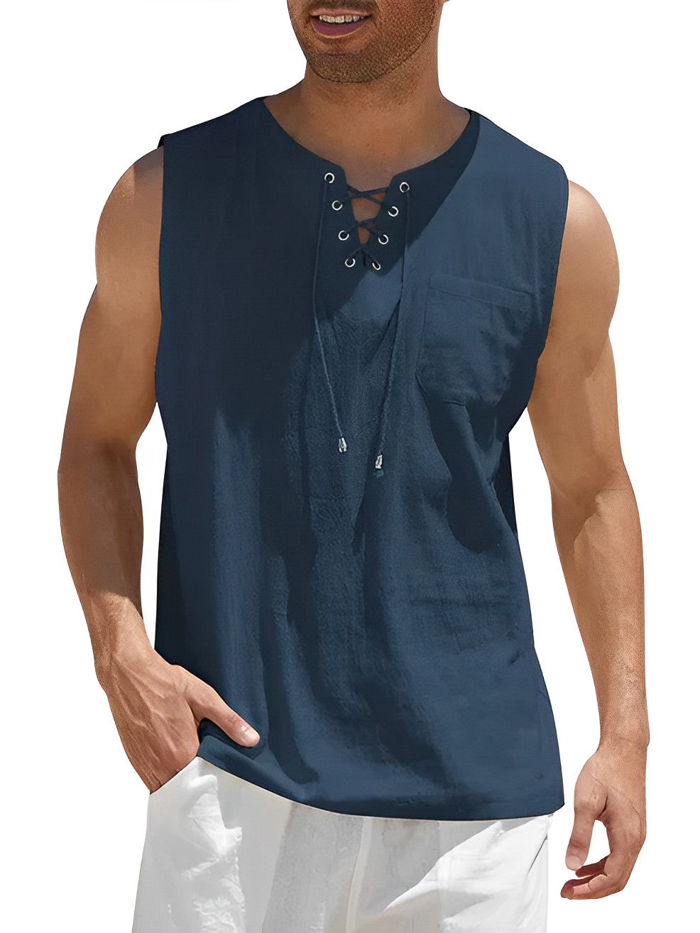 Zomerse heren tanktop, luchtig en losvallend - foto 9