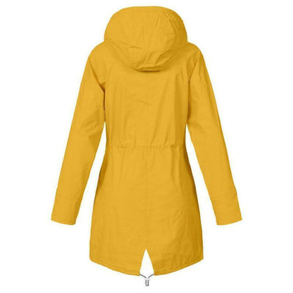 Regenjas - Dames - Lange, Waterdichte Parka jas met Capuchon - Elegant, Comfortabel en Ademend