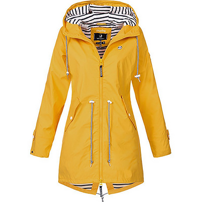 Regenjas - Dames - Lange, Waterdichte Parka jas met Capuchon - Elegant, Comfortabel en Ademend