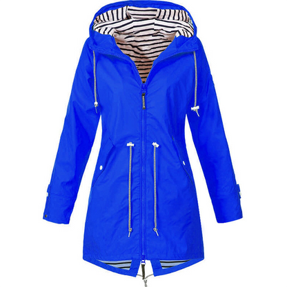 Regenjas - Dames - Lange, Waterdichte Parka jas met Capuchon - Elegant, Comfortabel en Ademend