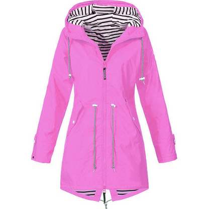 Regenjas - Dames - Lange, Waterdichte Parka jas met Capuchon - Elegant, Comfortabel en Ademend