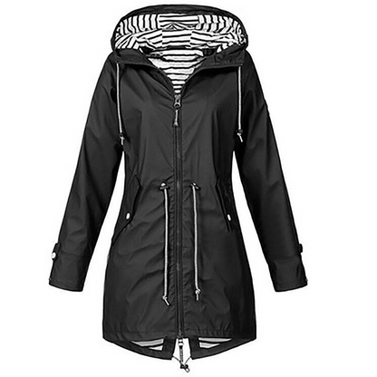 Regenjas - Dames - Lange, Waterdichte Parka jas met Capuchon - Elegant, Comfortabel en Ademend