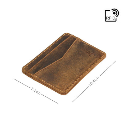 Axe Card Holder - Unisex - Stijlvolle en Slanke Leer Portemonnee voor Kaarten en Geld