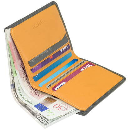 Clipper - Unisex Cash & Card Wallet - Stijlvolle leren portemonnee met RFID-bescherming en compacte pasvorm