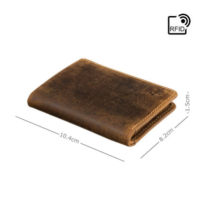 Clipper - Unisex Cash & Card Wallet - Stijlvolle leren portemonnee met RFID-bescherming en compacte pasvorm