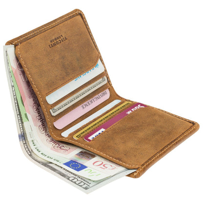 Clipper - Unisex Cash & Card Wallet - Stijlvolle leren portemonnee met RFID-bescherming en compacte pasvorm