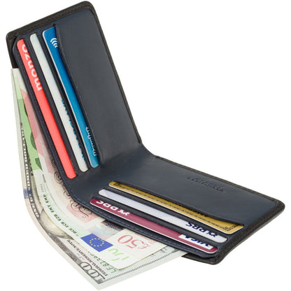 Wallet - Unisex - Stijlvolle Saw Cash & Card Wallet van hoogwaardig leer met slimme indeling voor pasjes en contant geld