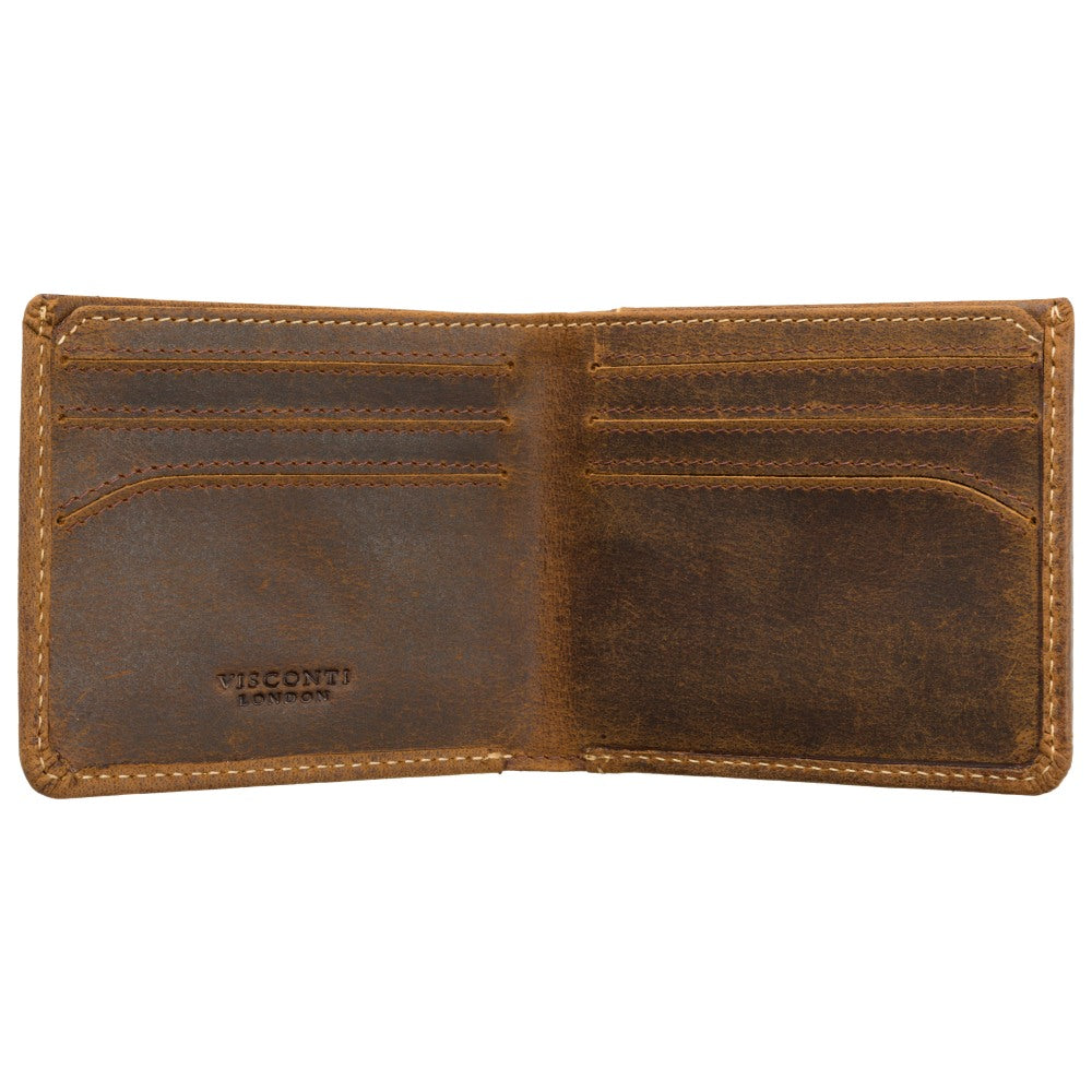 Wallet - Unisex - Stijlvolle Saw Cash & Card Wallet van hoogwaardig leer met slimme indeling voor pasjes en contant geld