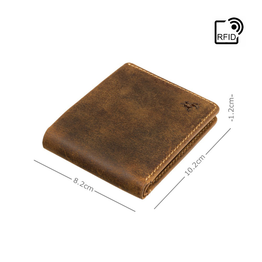 Wallet - Unisex - Stijlvolle Saw Cash & Card Wallet van hoogwaardig leer met slimme indeling voor pasjes en contant geld