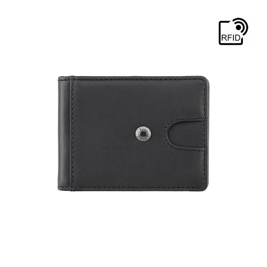 Bifold Portemonnee - Unisex - Klein Leer Portemonnee met RFID Bescherming en Minimalistisch Design