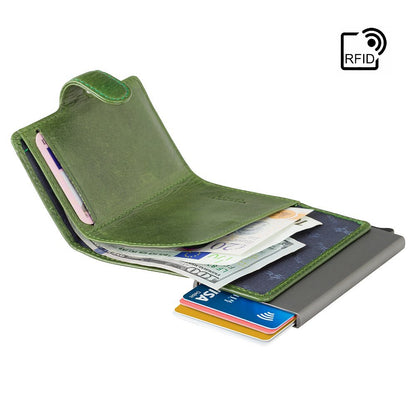 Cash & Card Portemonnee - Unisex - Stijlvolle leren portemonnee met RFID-bescherming en compact design