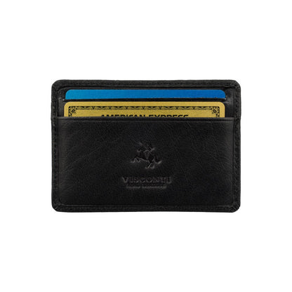 Kaartenhouder - Unisex - Stijlvolle en Slanke Leder Card Holder met RFID-bescherming en Meerdere Vakjes