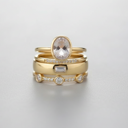 Ringenset dames goudkleurig - foto 4