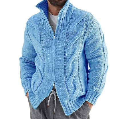 Heren Cardigan - Elegante Rollkraag - Warm en Stijlvol voor Koude Dagen