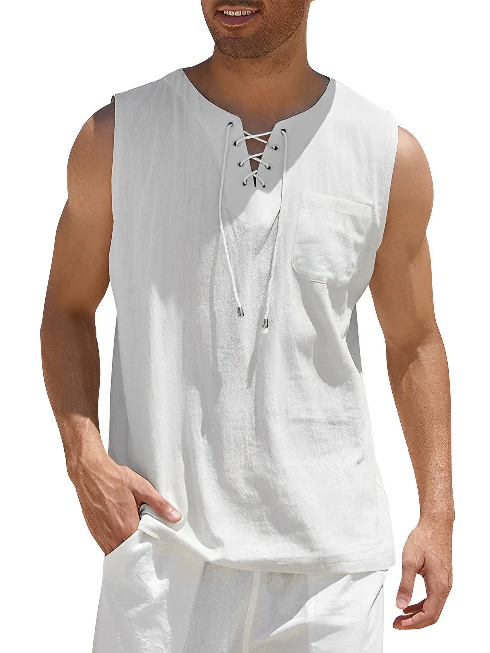 Zomerse heren tanktop, luchtig en losvallend - foto 11