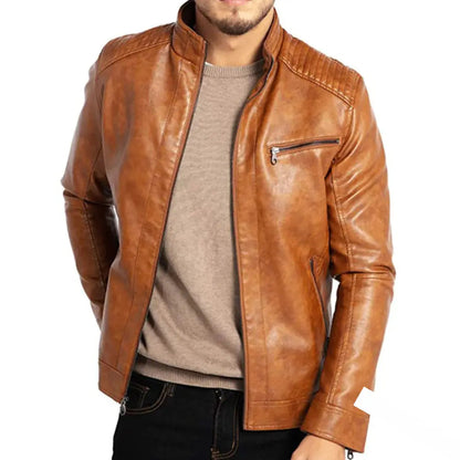 Winddicht Leren Jack — Luxe Heren Jas met Tijdloos Design en Comfort