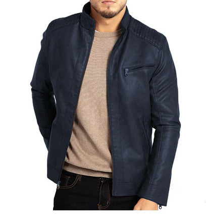 Winddicht Leren Jack — Luxe Heren Jas met Tijdloos Design en Comfort