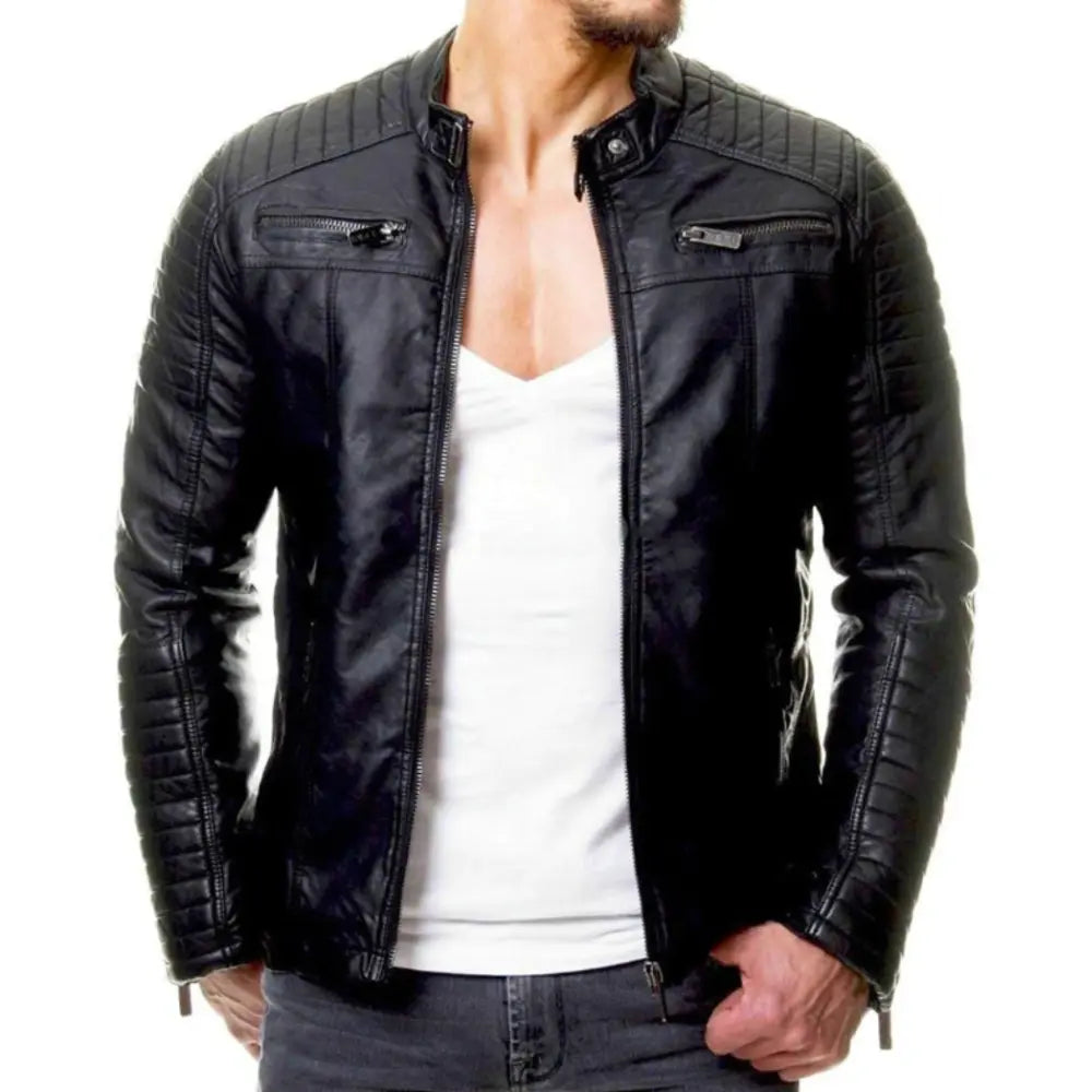 Winddicht Leren Jack — Luxe Heren Jas met Tijdloos Design en Comfort