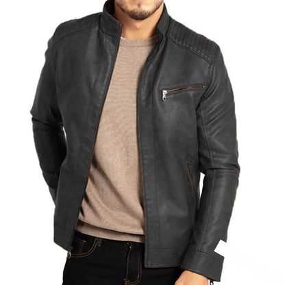 Winddicht Leren Jack — Luxe Heren Jas met Tijdloos Design en Comfort