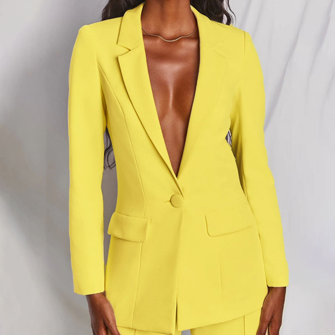 Chique blazer en broek set dames, elegant tweedelig - foto 2