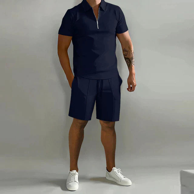 Heren Polo- en Shorts Set - Elegant en Comfortabel - Zomer Must-Have