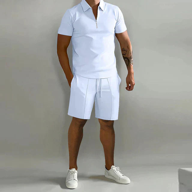 Heren Polo- en Shorts Set - Elegant en Comfortabel - Zomer Must-Have