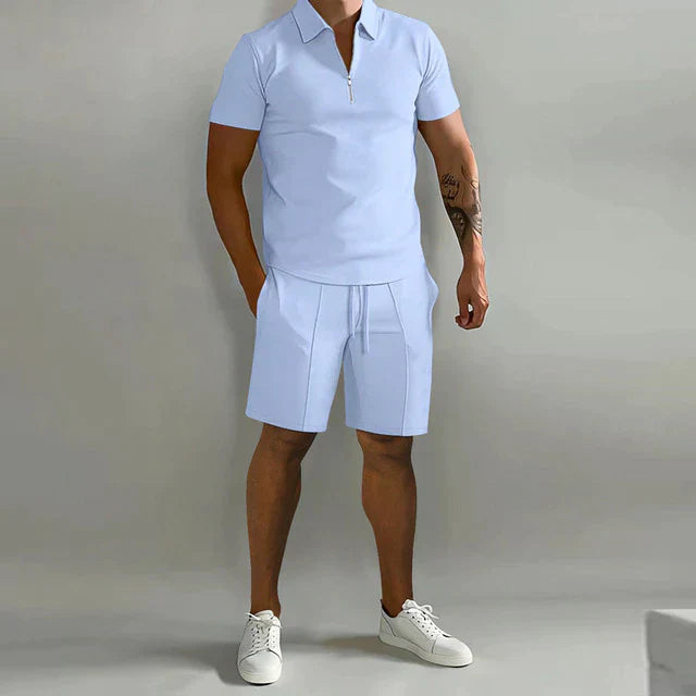 Heren Polo- en Shorts Set - Elegant en Comfortabel - Zomer Must-Have