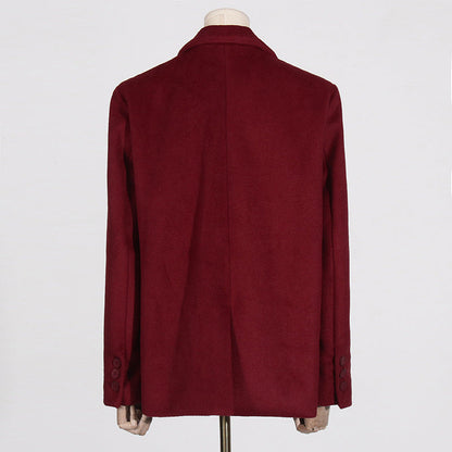 Wollen Damesjas met Ceintuur – Korte Elegante Jas van Hoge Kwaliteit voor Herfst en Winter