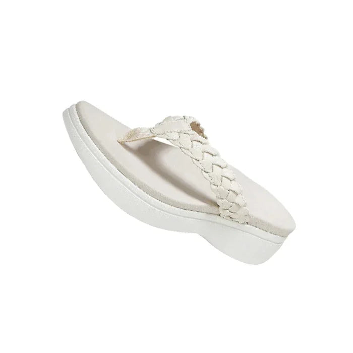 Teenslippers dames met voetboogondersteuning in wit