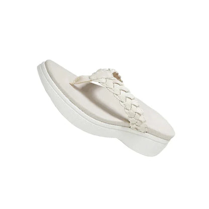Teenslippers dames met voetboogondersteuning in wit