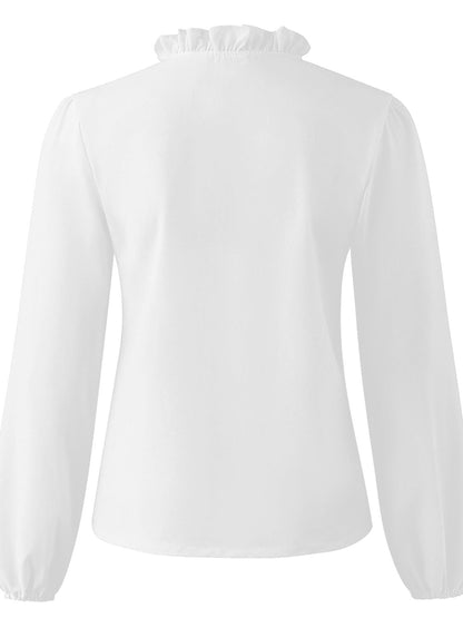 Blouse dames met ruche - detailfoto