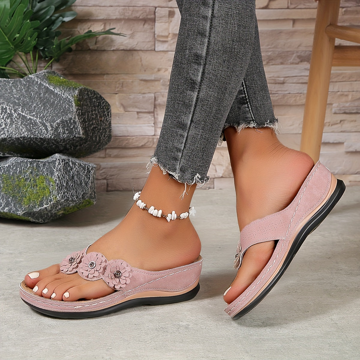 Orthopedische instap sandalen dames met ondersteunend voetbed - foto 8