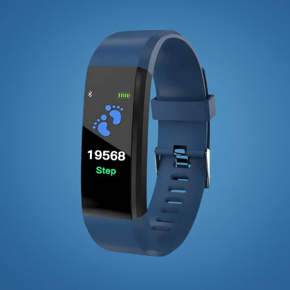 Activity tracker met stappenteller en blauwe band