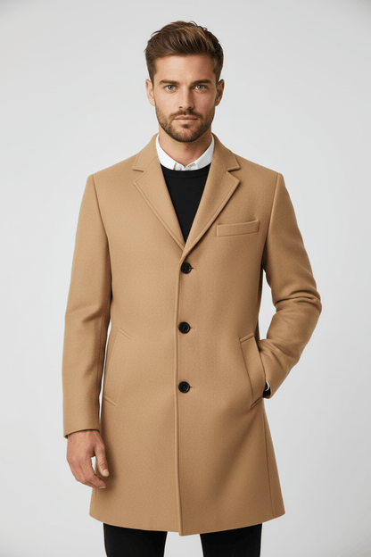 Heren trenchcoat winterjas klassiek model