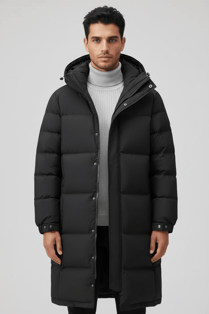 Trenchcoat heren met capuchon geïsoleerd