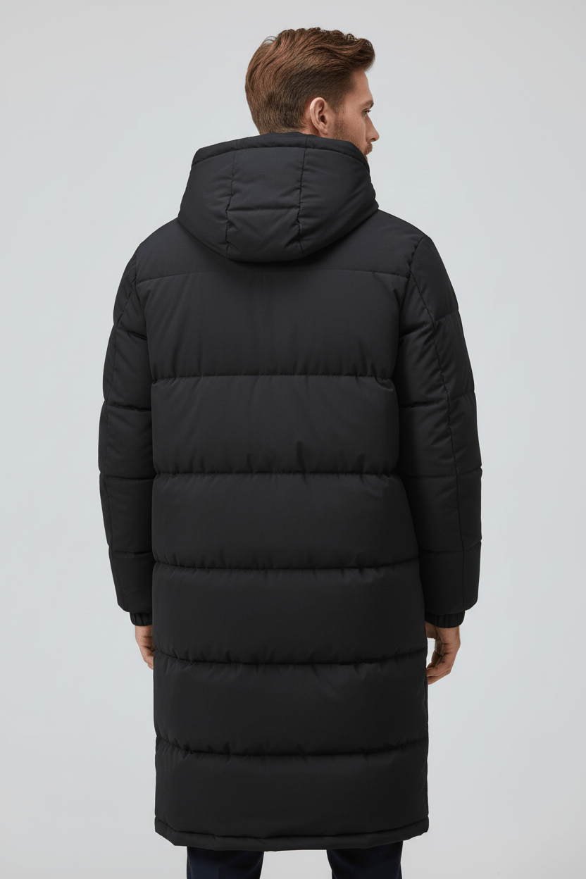 Trenchcoat heren met capuchon geïsoleerd