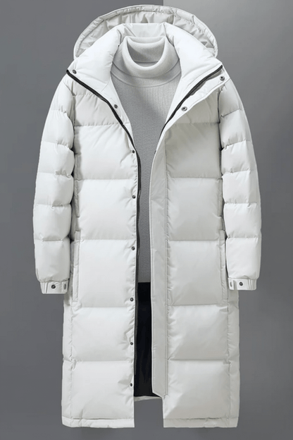Trenchcoat heren met capuchon geïsoleerd