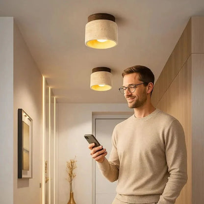 HushLamp houten plafondlamp warmwit licht energiezuinig design