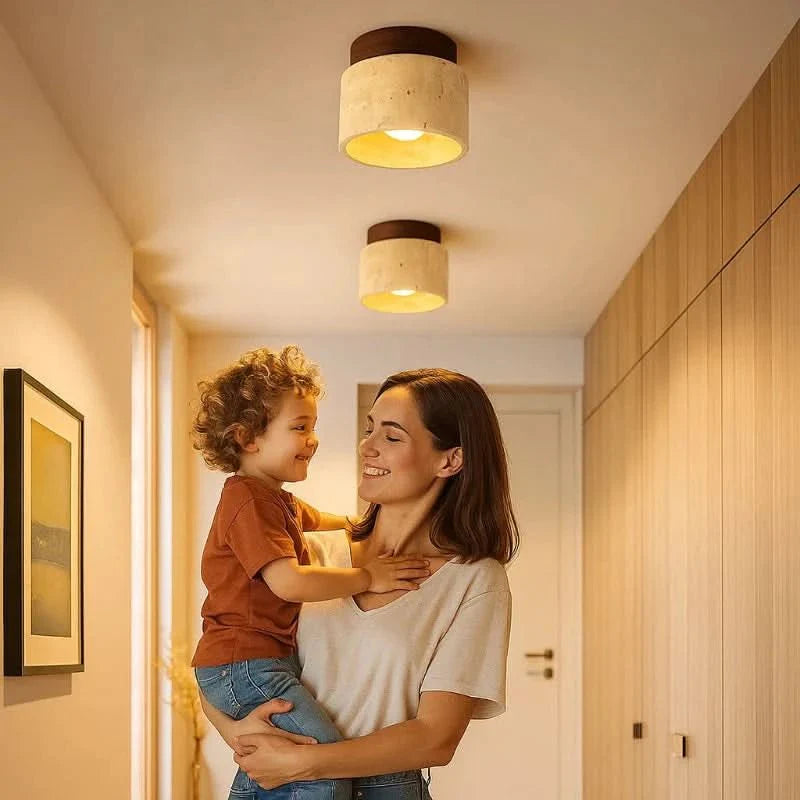 HushLamp houten plafondlamp warmwit licht energiezuinig design