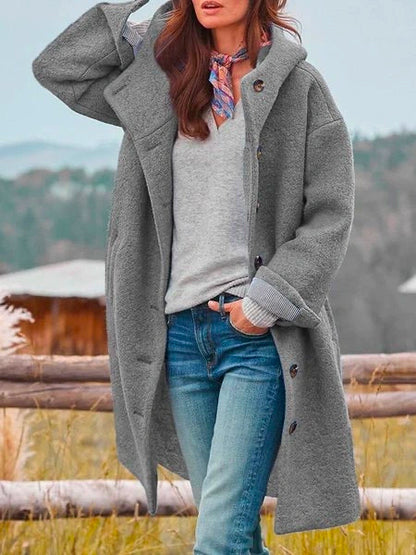 Comfy Jas – Warme Middellange Jas met Losse Pasvorm & Tijdloze Stijl