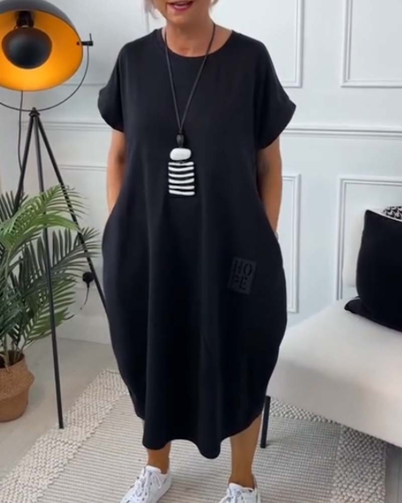Luchtige Zomerjurk met Zakken – Casual Losvallend Design van Katoen