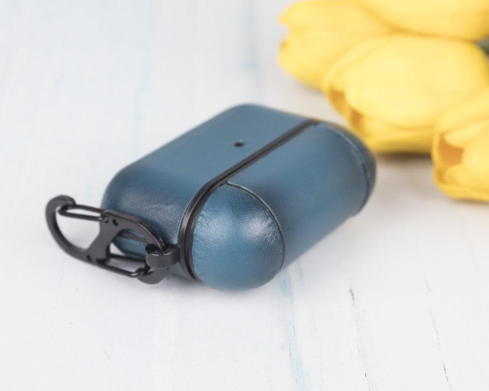 Onderkant van het leren AirPods Pro hoesje met vrije laadpoort