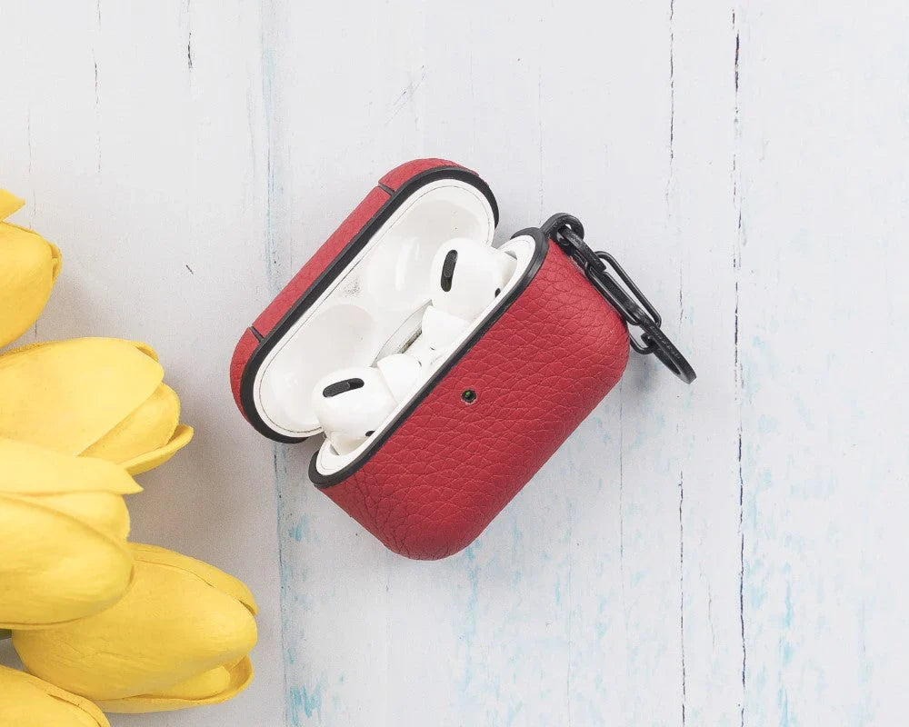 Meerdere kleuren leren hoesjes voor AirPods Pro naast elkaar
