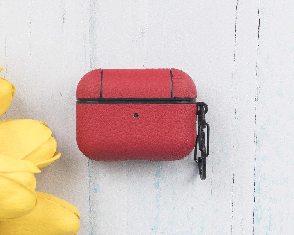 Meerdere kleuren leren hoesjes voor AirPods Pro naast elkaar