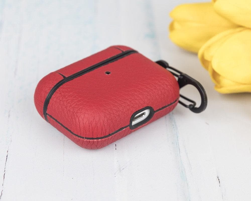 Meerdere kleuren leren hoesjes voor AirPods Pro naast elkaar